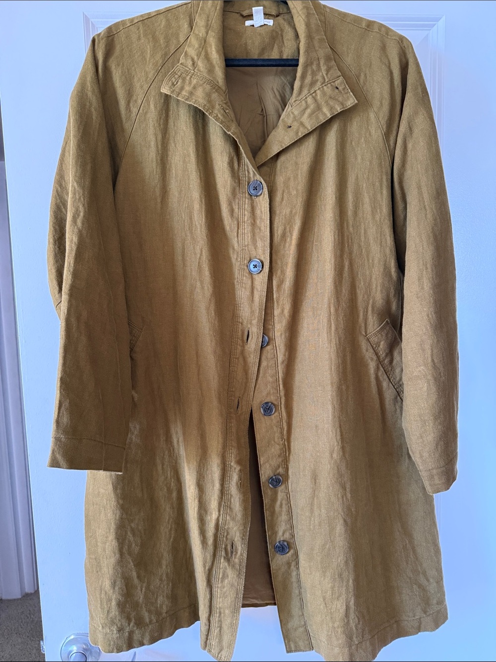 Garnet Hill Fully Lined Linen Coat